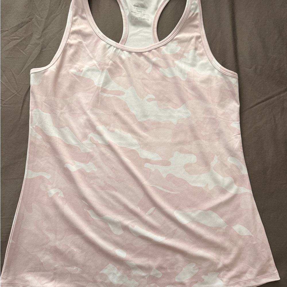 RBX Pink and White Camo Racerback Tank